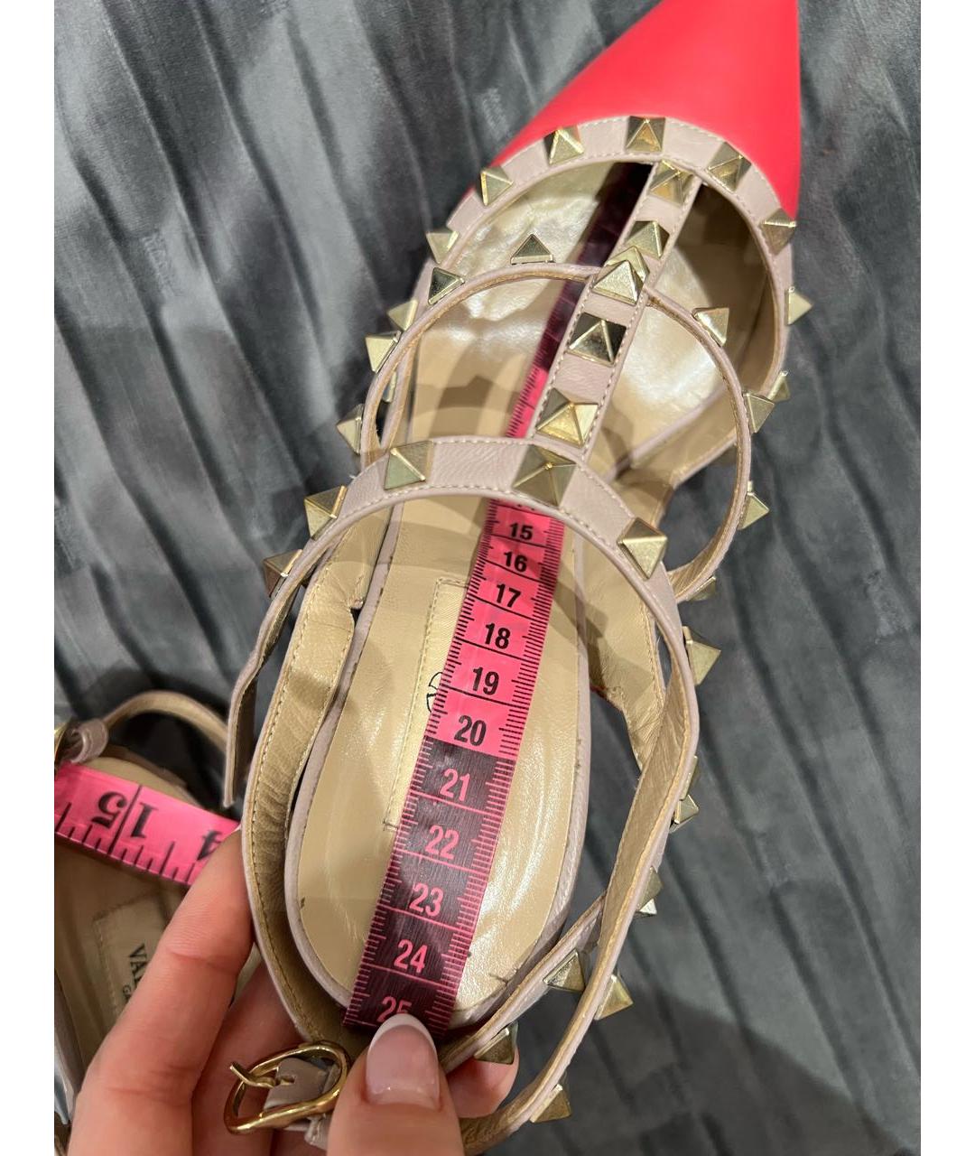 VALENTINO Красные кожаные туфли, фото 7