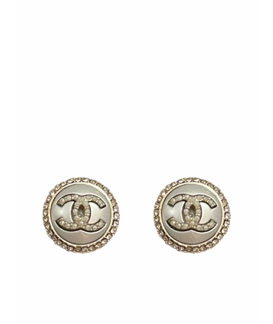 CHANEL Серебряные металлические серьги, фото 1