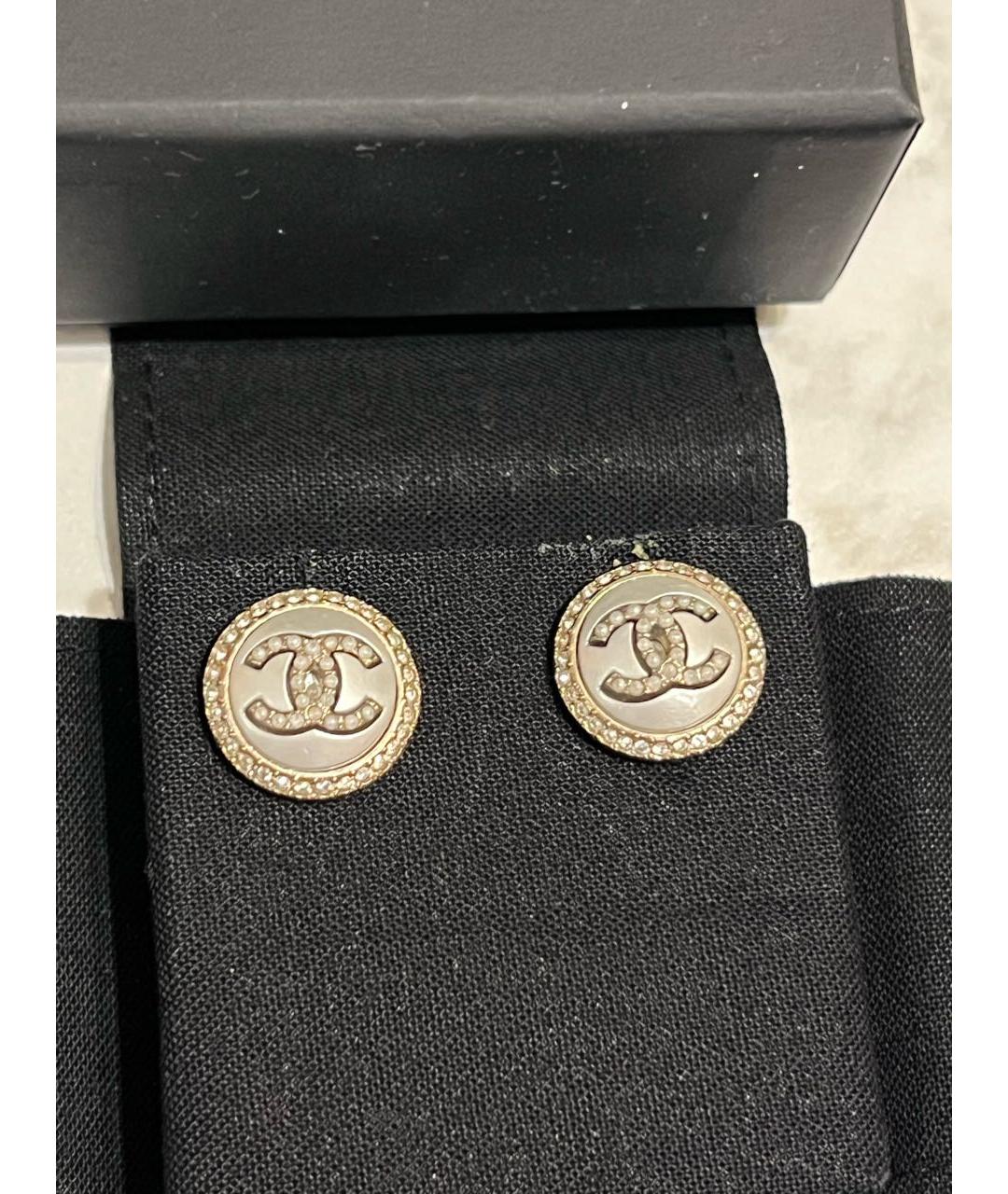 CHANEL Серебряные металлические серьги, фото 2