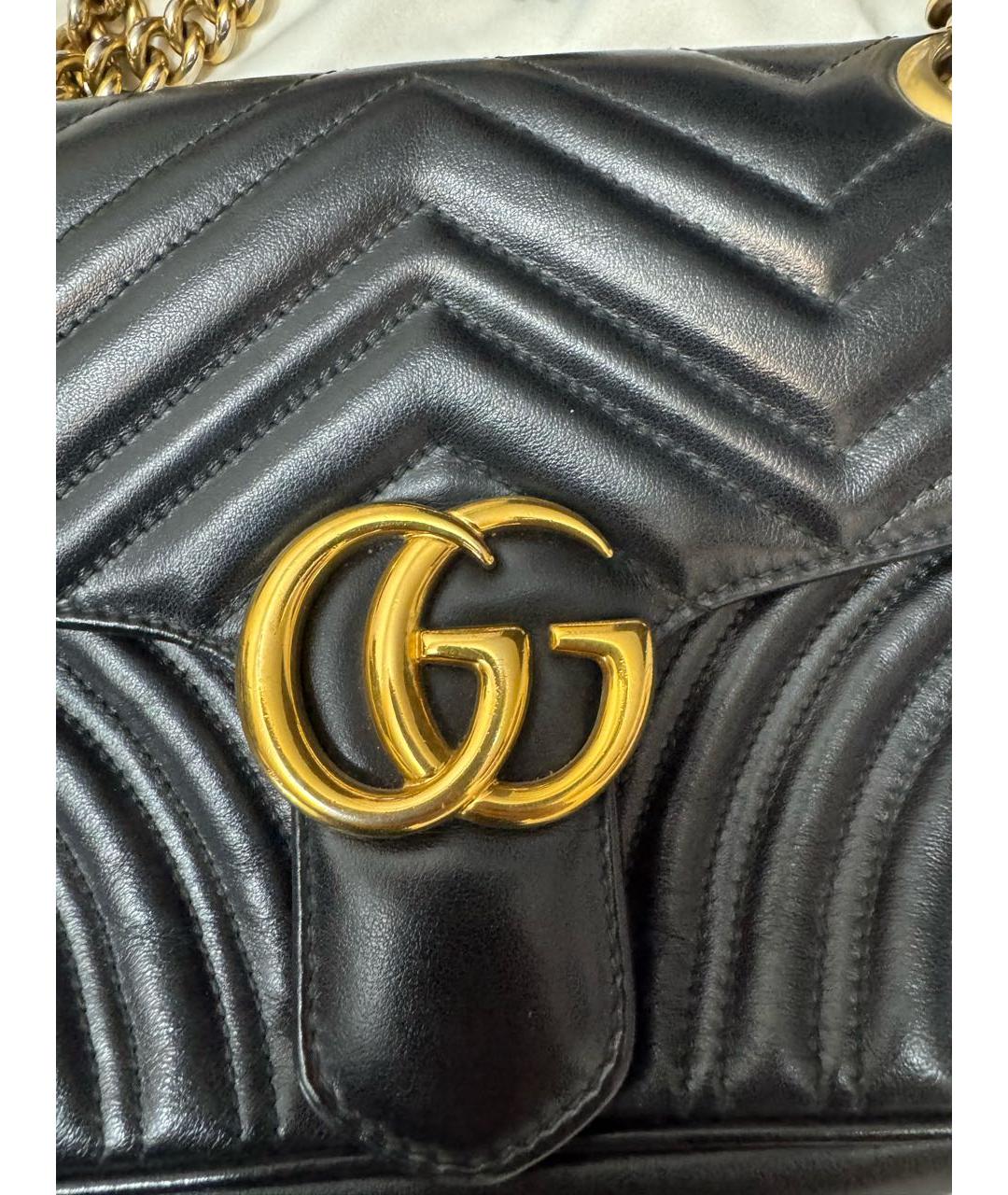 GUCCI Черная кожаная сумка через плечо, фото 3