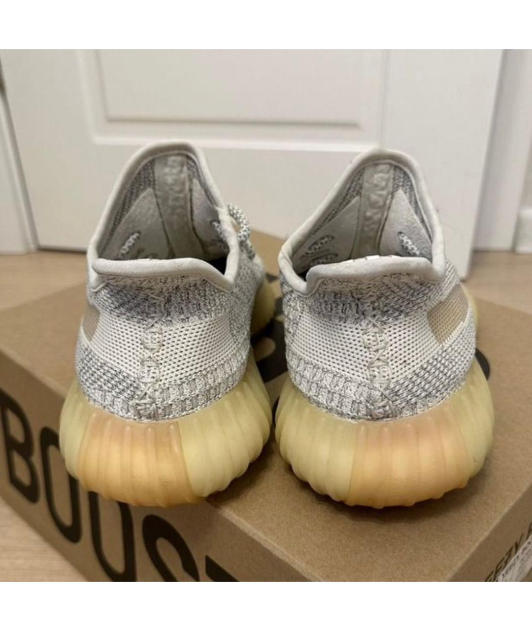 ADIDAS YEEZY Бежевые текстильные кроссовки, фото 4