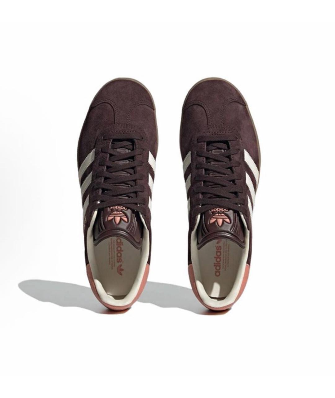 ADIDAS Коричневые замшевые кроссовки, фото 3