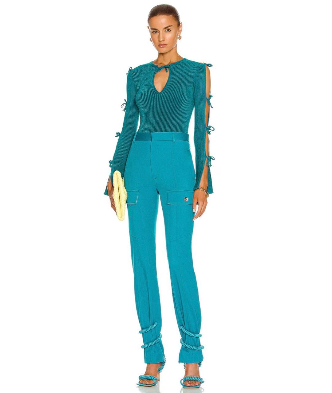 BOTTEGA VENETA Бирюзовый джемпер / свитер, фото 5