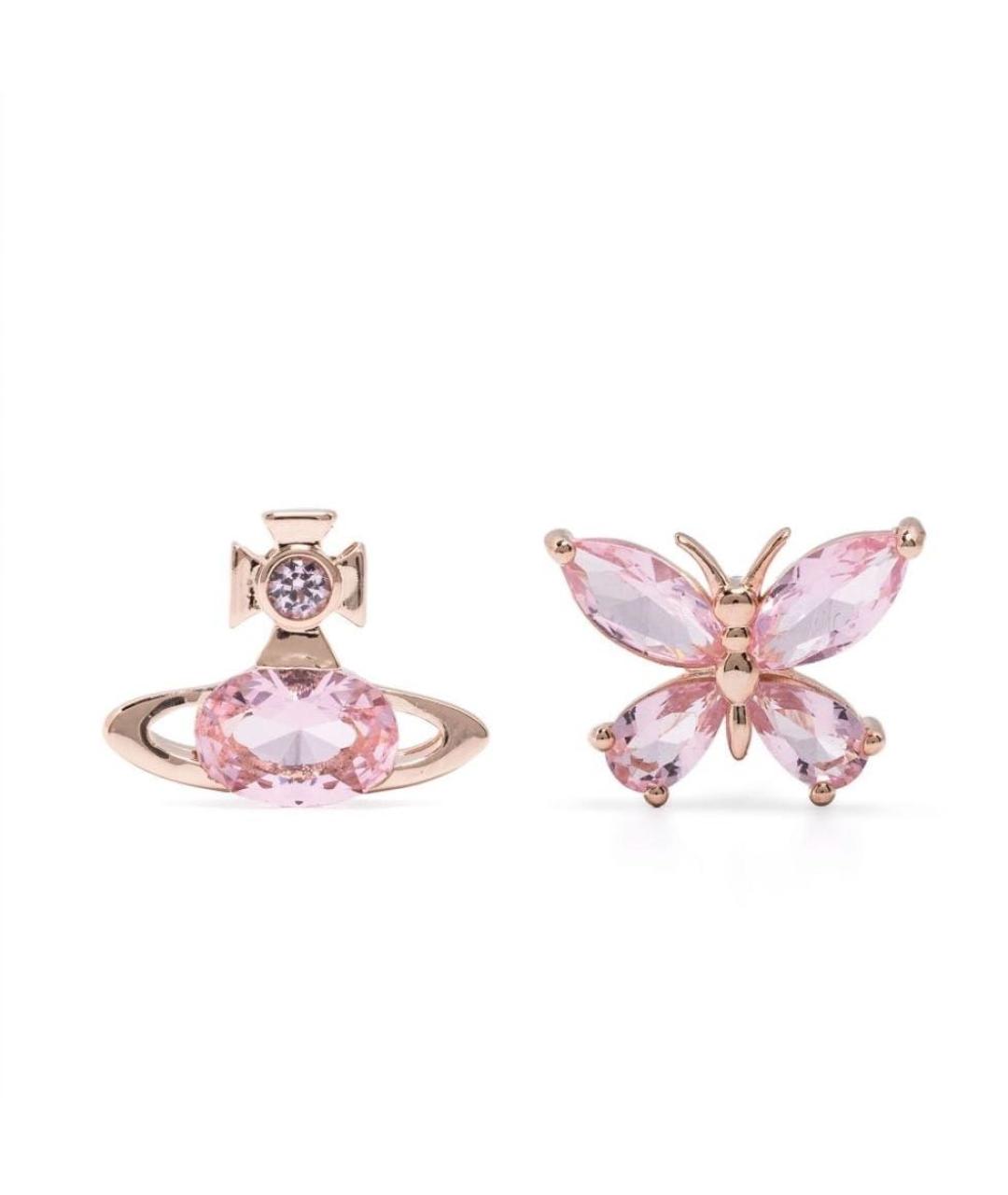 VIVIENNE WESTWOOD Розовые металлические серьги, фото 1