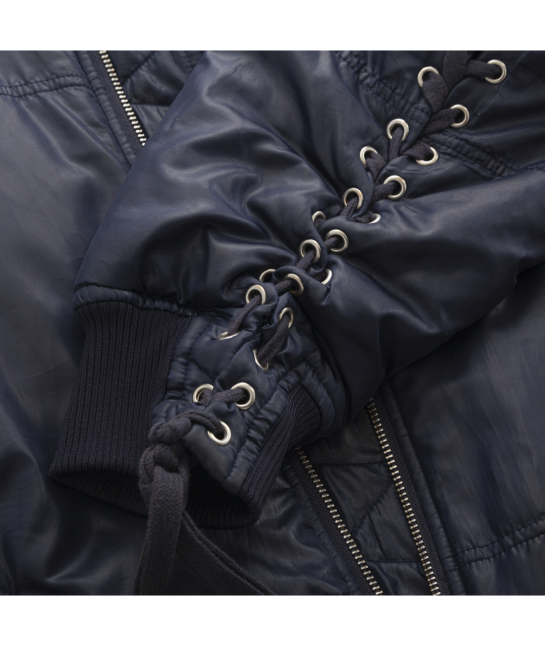 DESIGNERS REMIX Темно-синяя полиэстеровая куртка, фото 5
