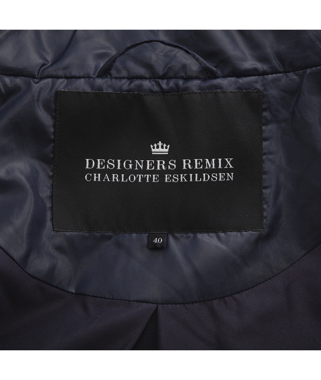 DESIGNERS REMIX Темно-синяя полиэстеровая куртка, фото 3