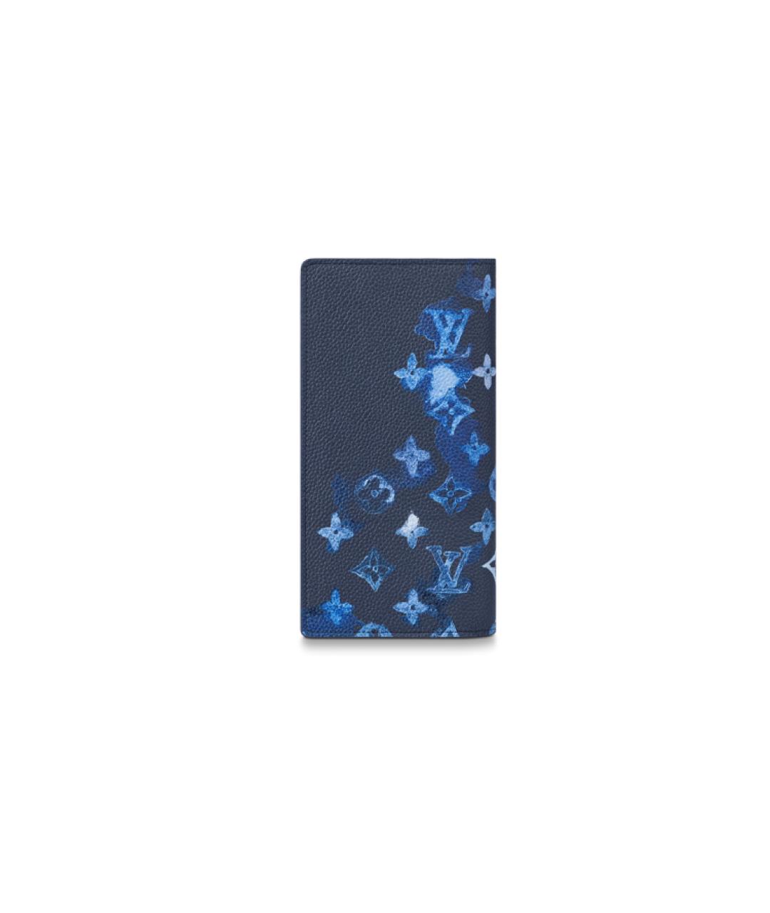 LOUIS VUITTON Синий кожаный кошелек, фото 3