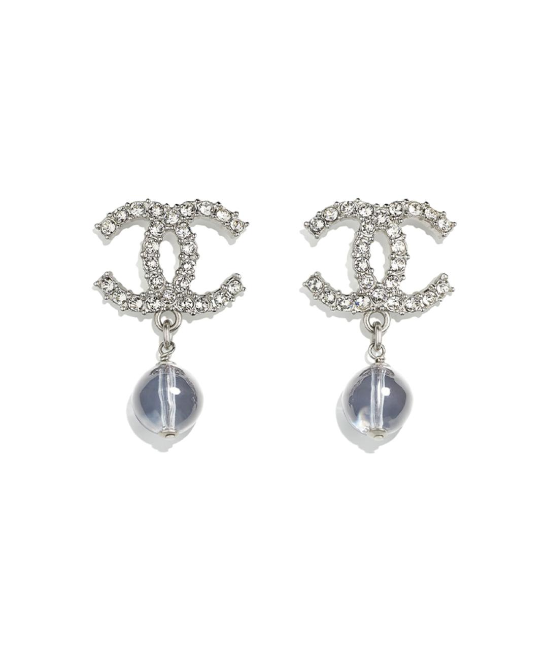 CHANEL Серебряные металлические серьги, фото 1