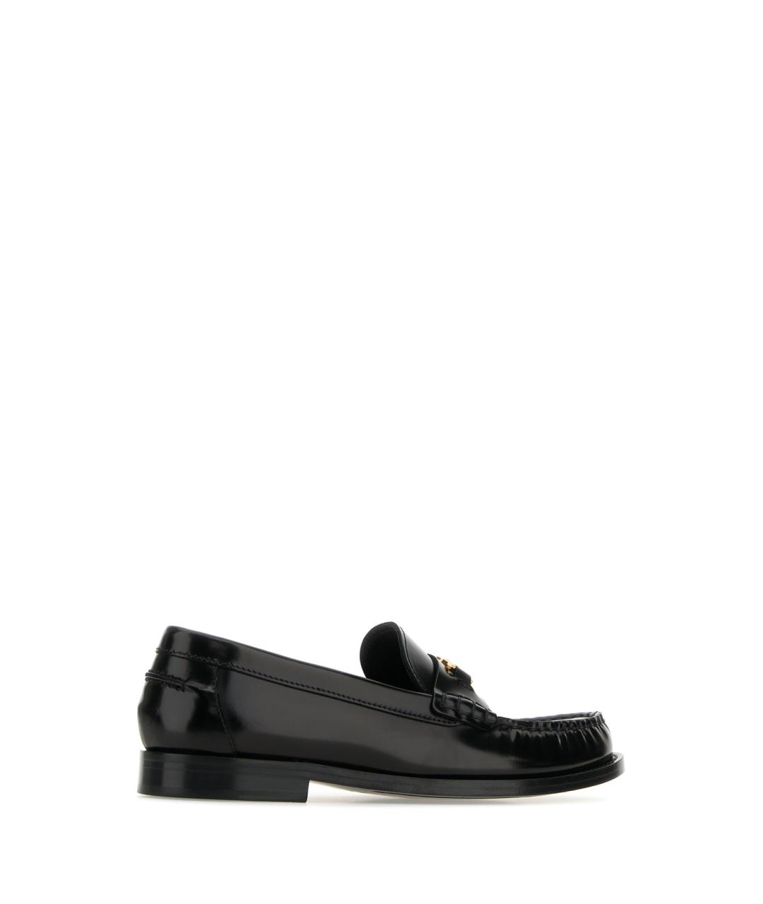 VERSACE Черные кожаные лоферы, фото 3
