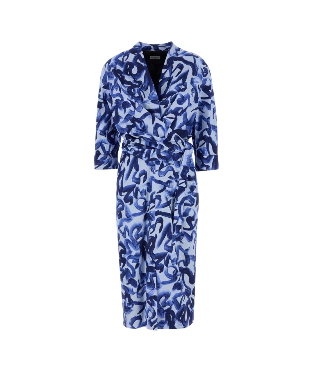 DRIES VAN NOTEN Синее хлопковое платье, фото 1
