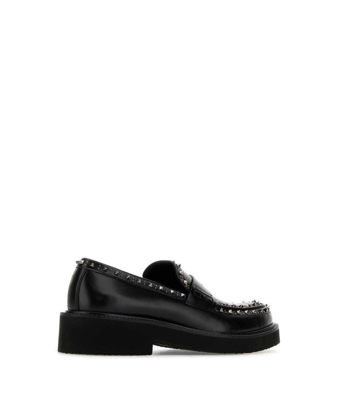 VALENTINO Черные кожаные лоферы, фото 3