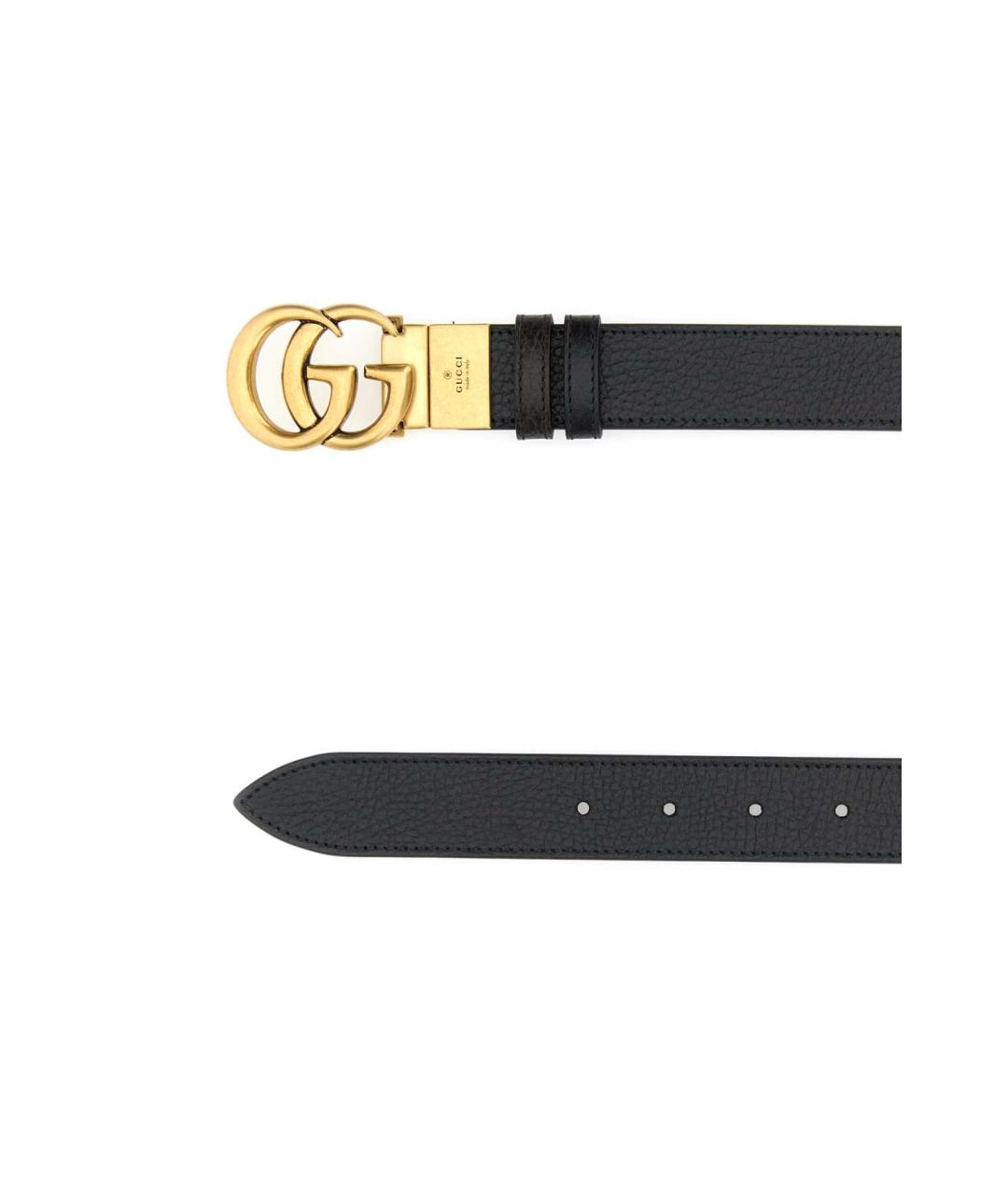 GUCCI Черный кожаный ремень, фото 2