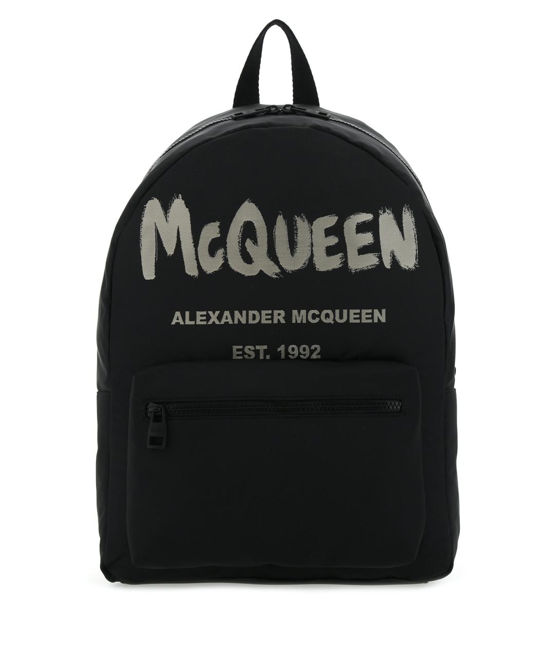 ALEXANDER MCQUEEN Черный синтетический рюкзак, фото 1