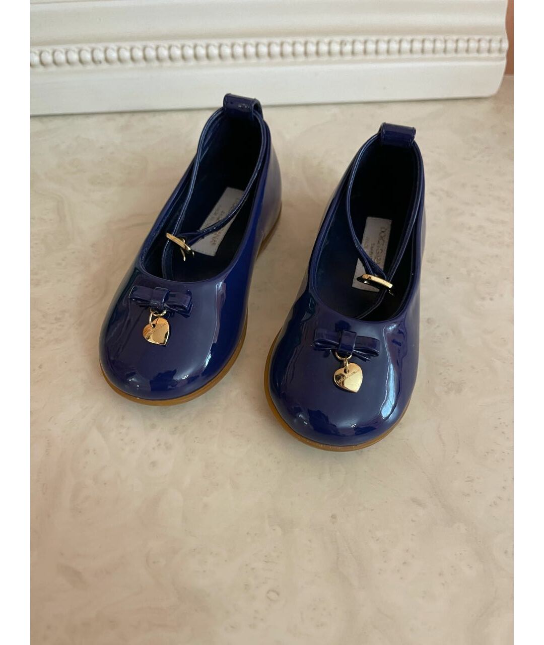 DOLCE&GABBANA Синие балетки и туфли из лакированной кожи, фото 3