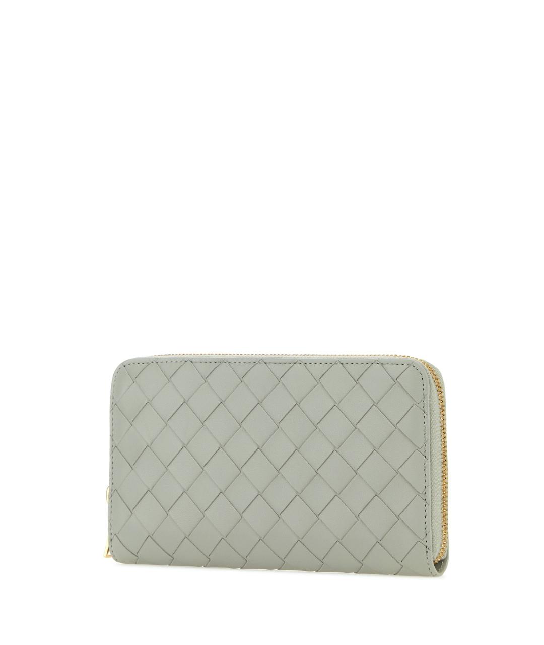 BOTTEGA VENETA Серый кожаный кошелек, фото 2