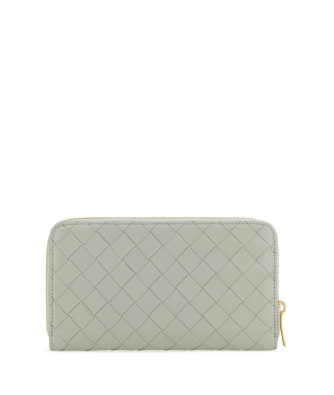 BOTTEGA VENETA Серый кожаный кошелек, фото 3