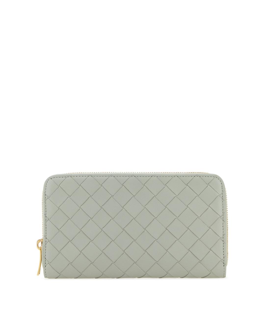 BOTTEGA VENETA Серый кожаный кошелек, фото 1