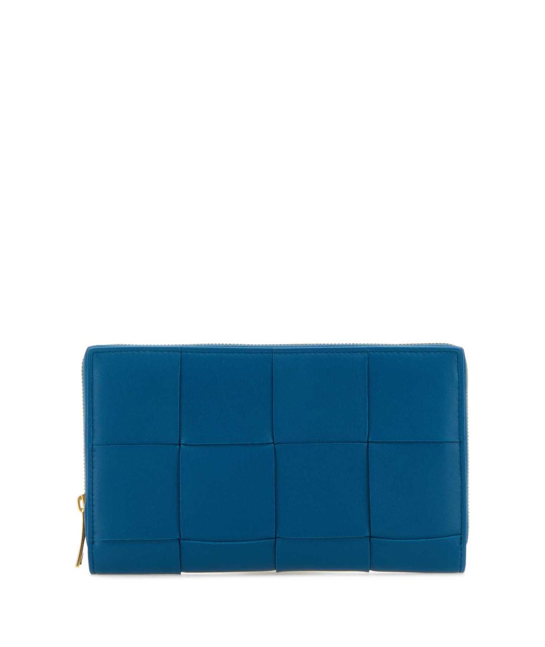 BOTTEGA VENETA Синий кожаный кошелек, фото 1