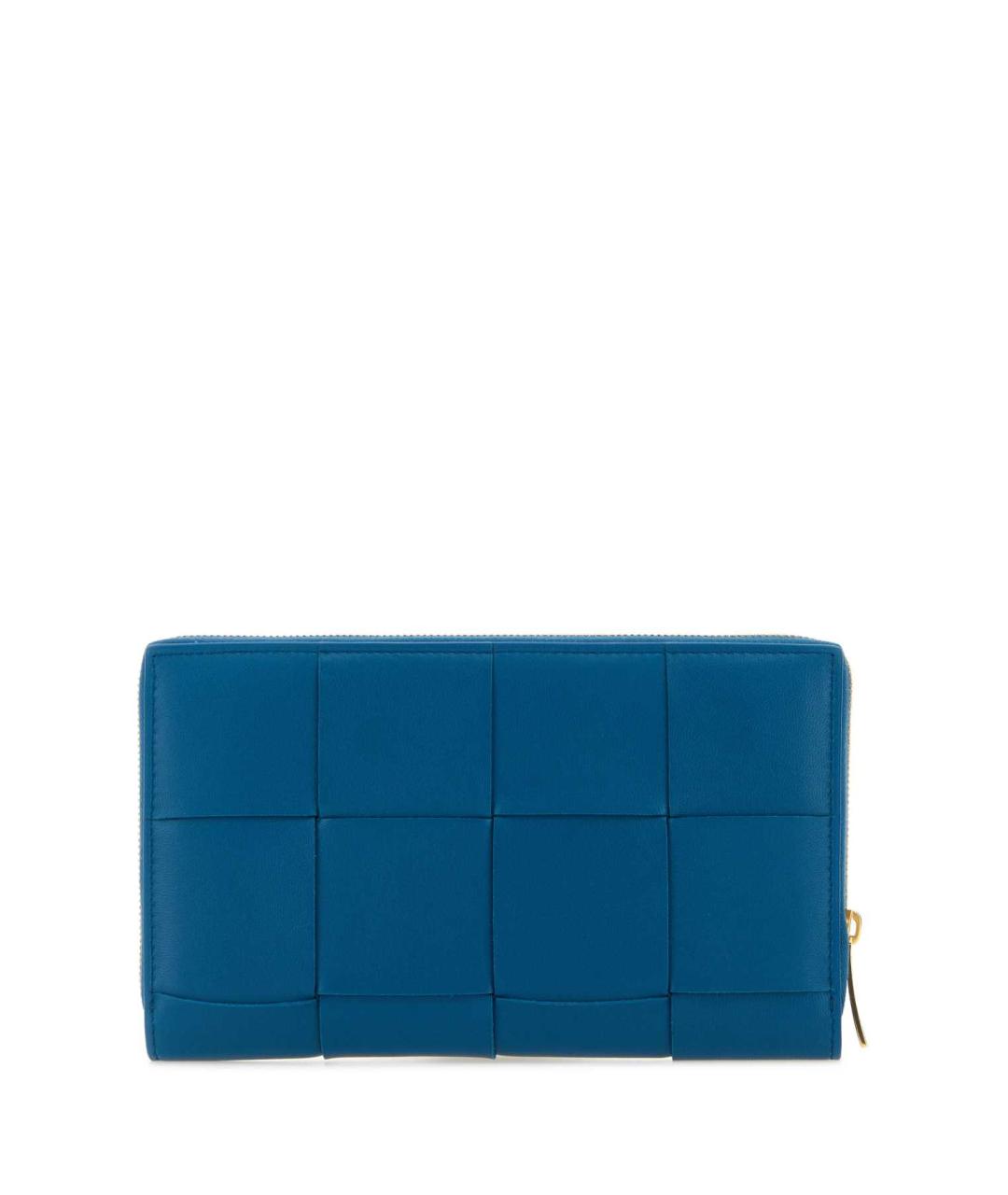 BOTTEGA VENETA Синий кожаный кошелек, фото 3