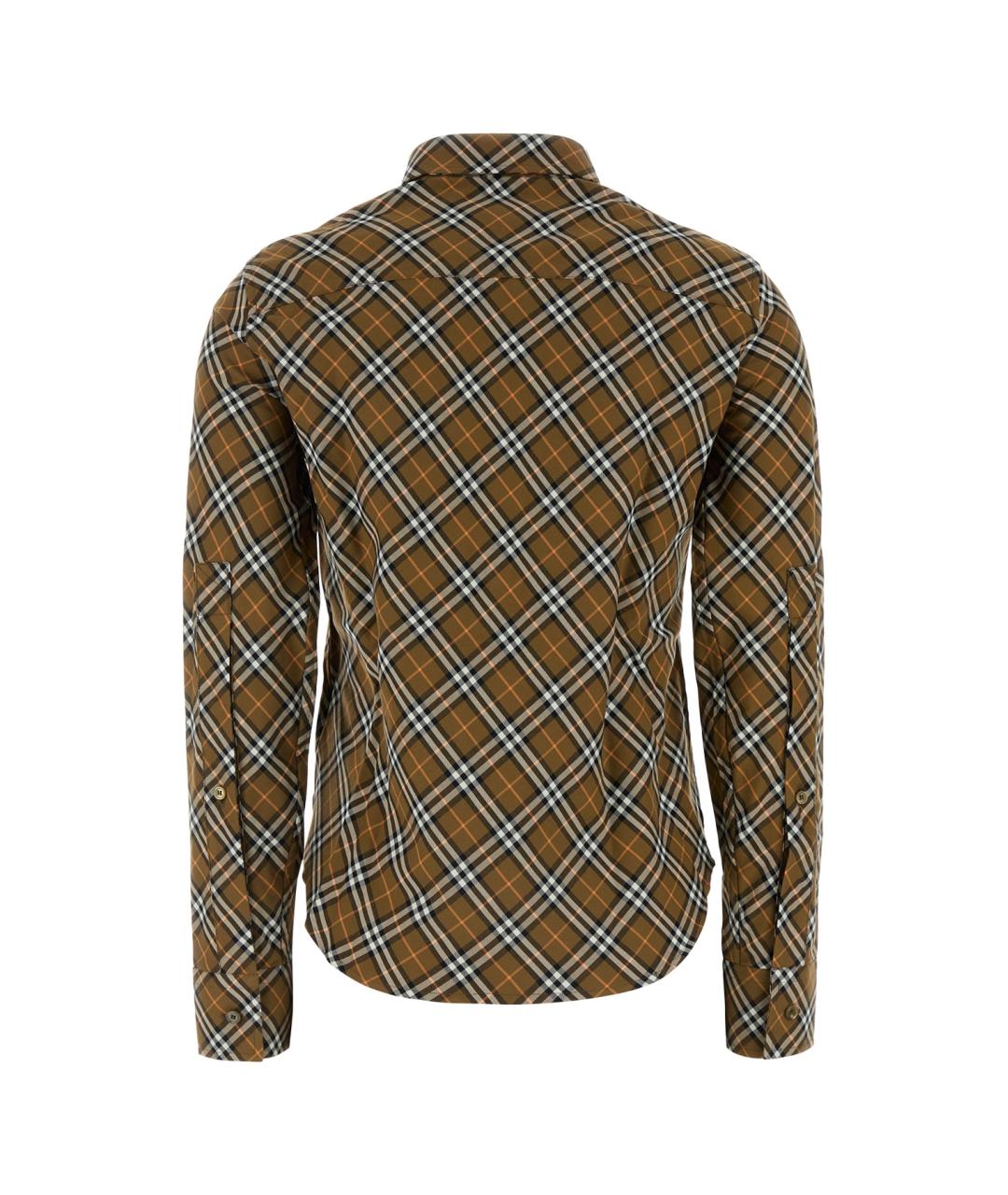 BURBERRY Коричневая хлопковая рубашка, фото 2