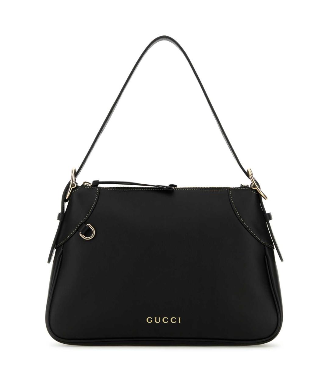 GUCCI Черная кожаная сумка через плечо, фото 1