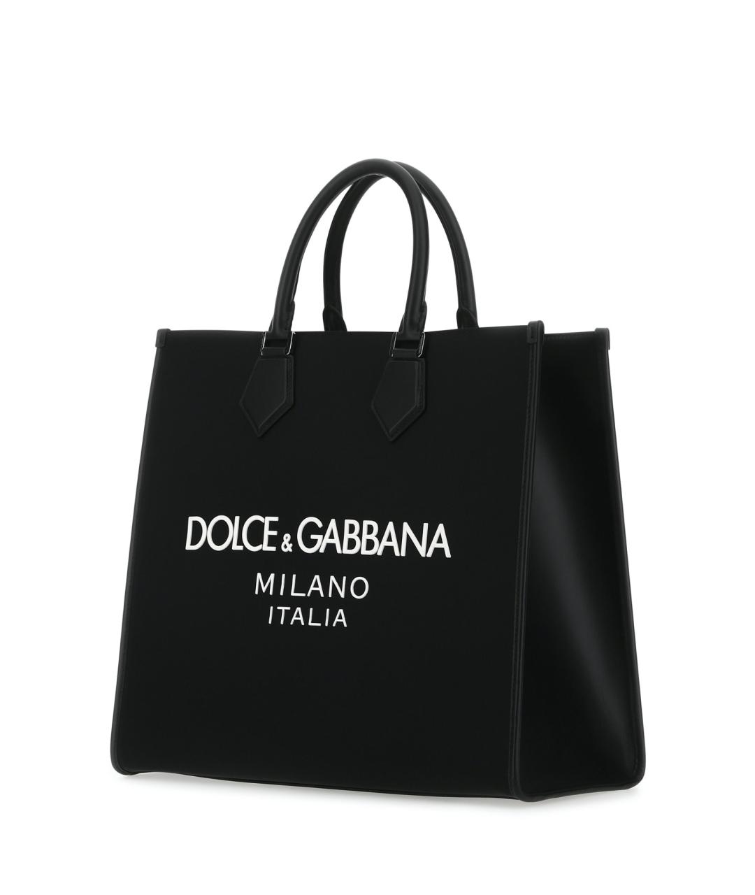 DOLCE&GABBANA Черная сумка тоут, фото 2