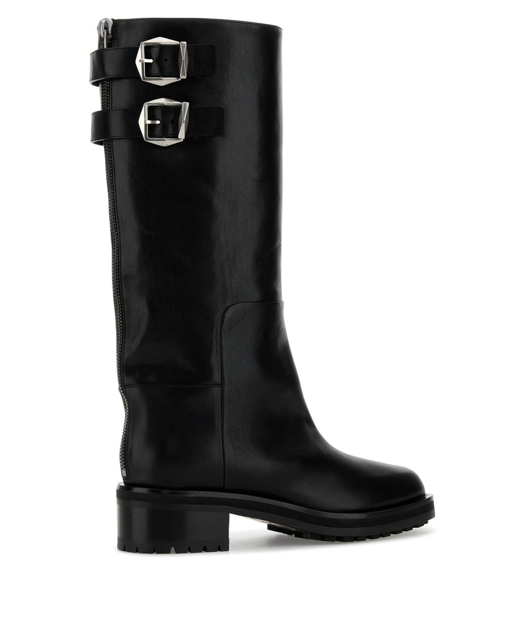 JIMMY CHOO Черные кожаные сапоги, фото 3