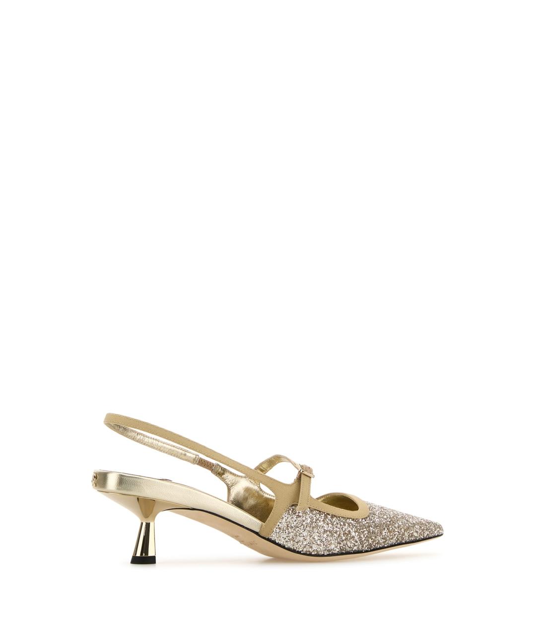 JIMMY CHOO Золотые туфли, фото 3