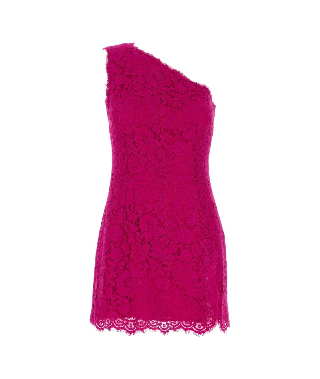 DOLCE&GABBANA Фуксия хлопковое коктейльное платье, фото 1
