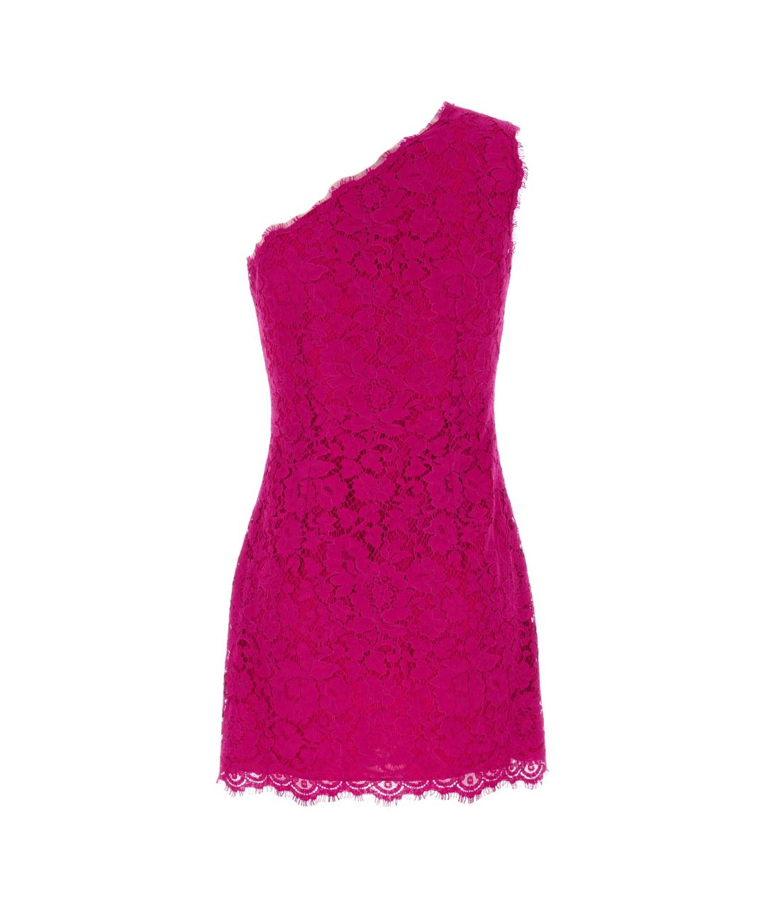 DOLCE&GABBANA Фуксия хлопковое коктейльное платье, фото 2