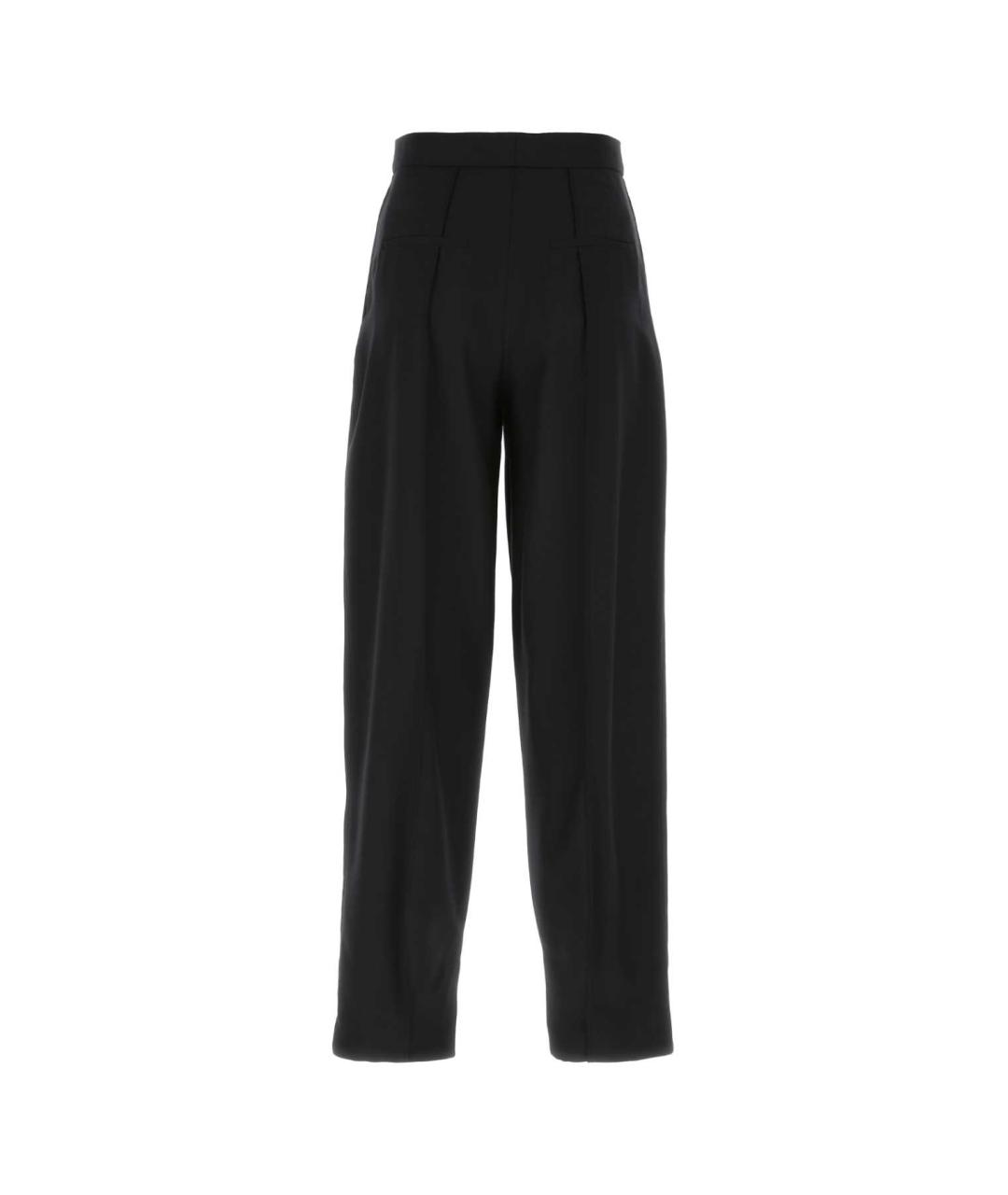 LOEWE Черные шерстяные прямые брюки, фото 2