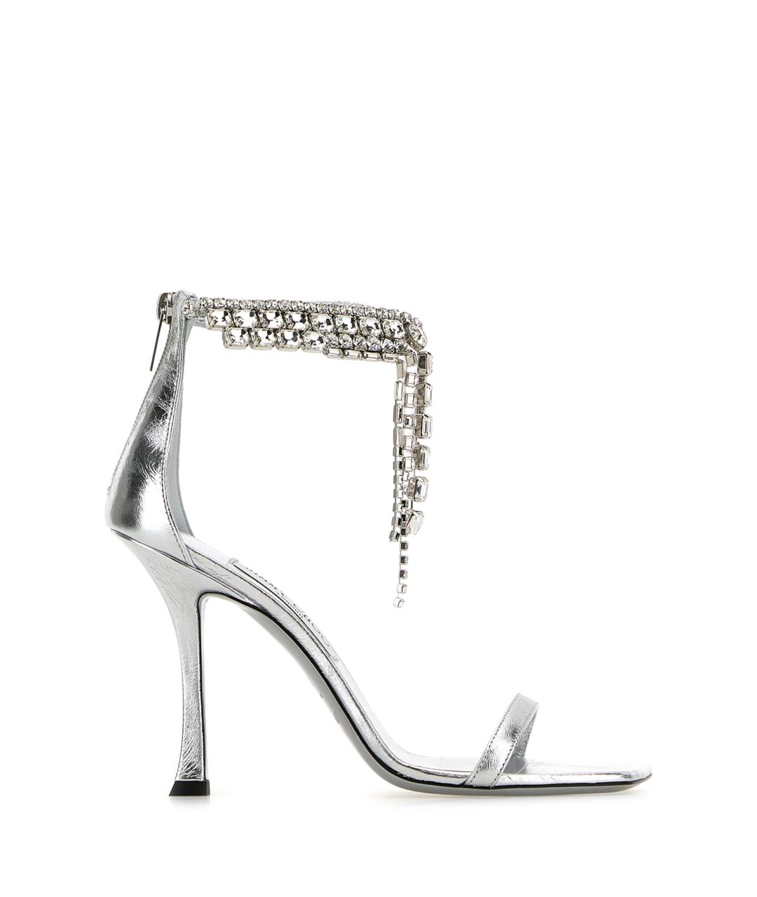 JIMMY CHOO Серебряные босоножки, фото 1