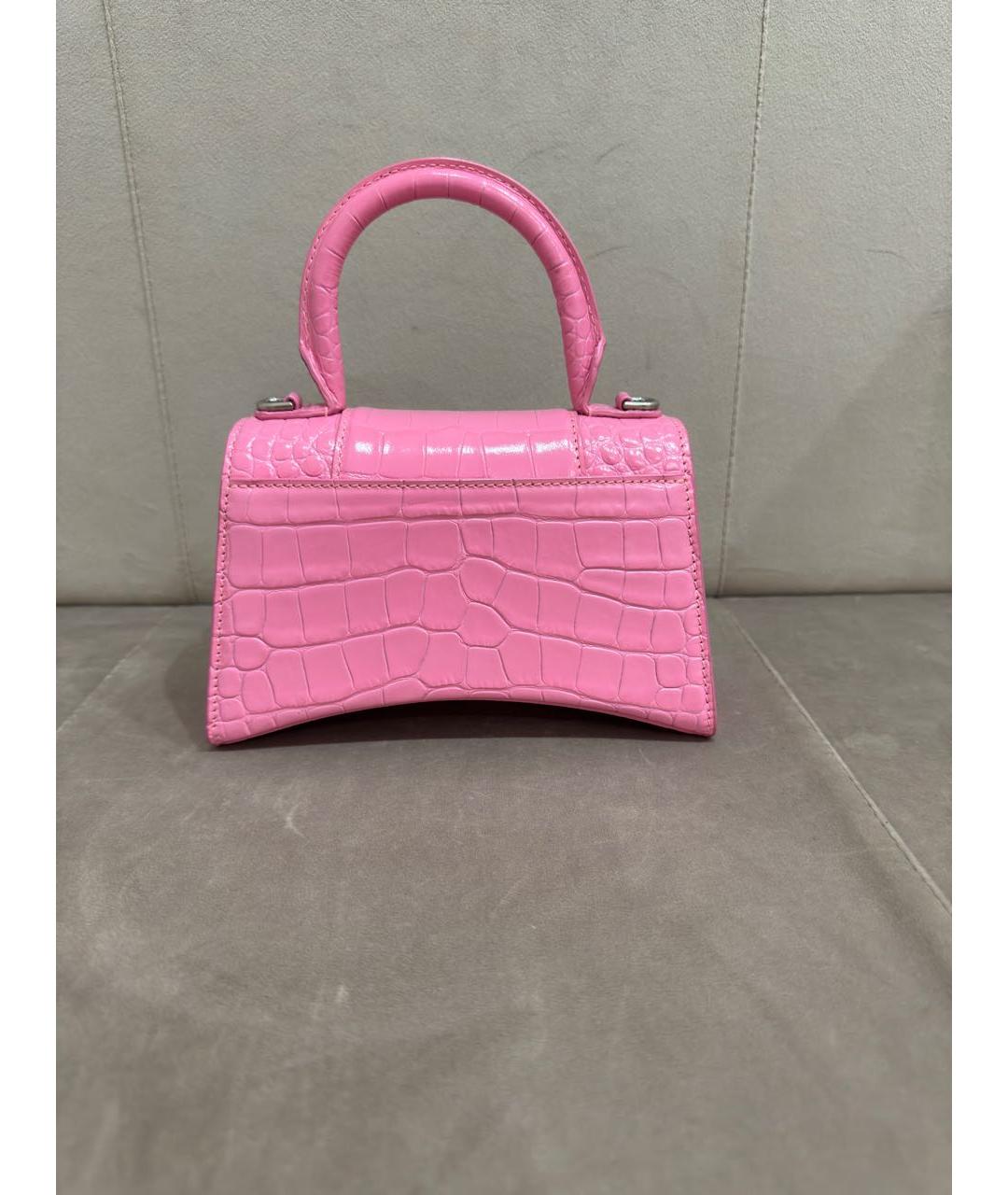 BALENCIAGA Розовая кожаная сумка с короткими ручками, фото 2