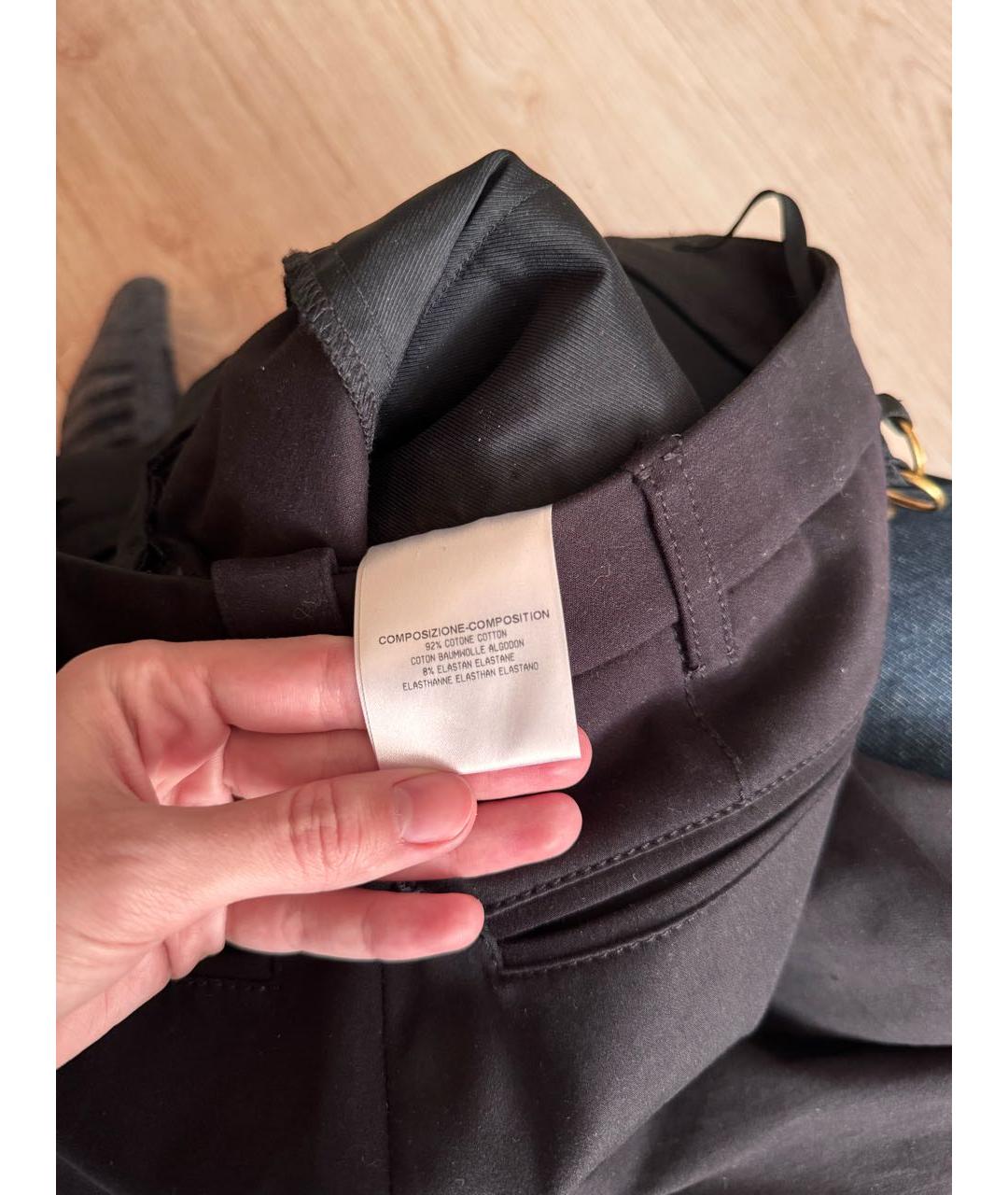 GUCCI Черные хлопковые прямые брюки, фото 7