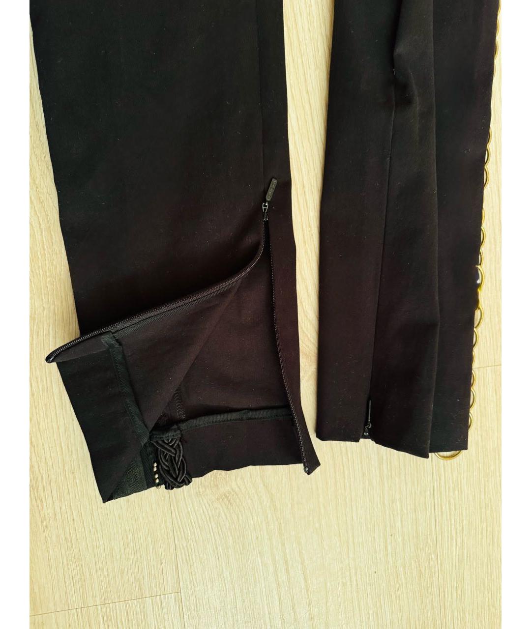 GUCCI Черные хлопковые прямые брюки, фото 4
