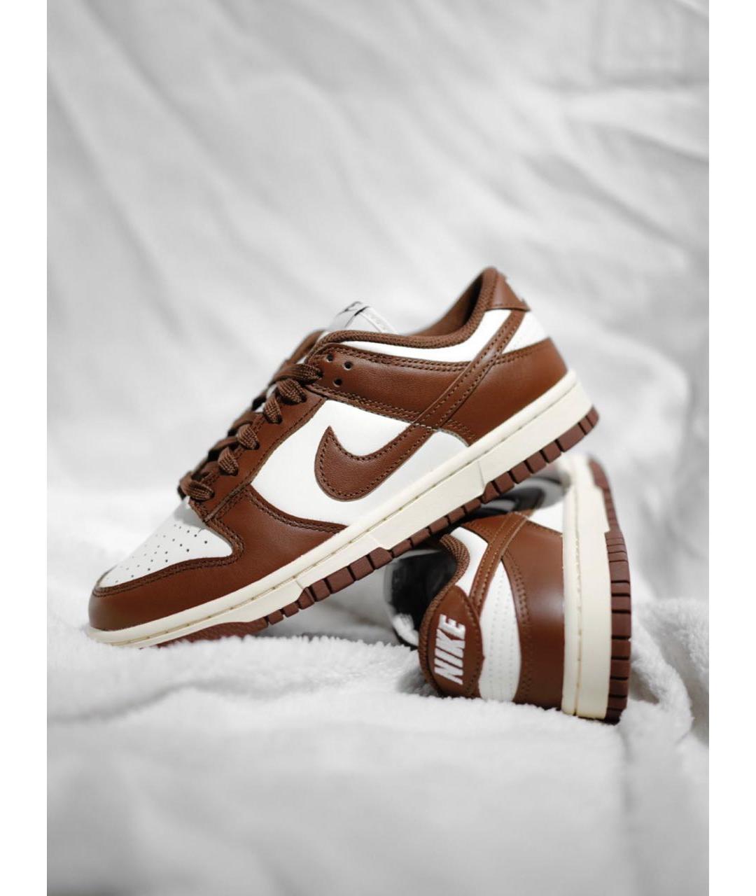NIKE Коричневые кожаные кроссовки, фото 4