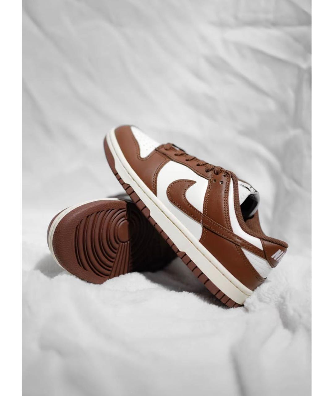 NIKE Коричневые кожаные кроссовки, фото 2