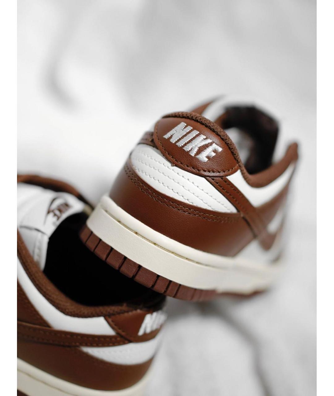 NIKE Коричневые кожаные кроссовки, фото 7