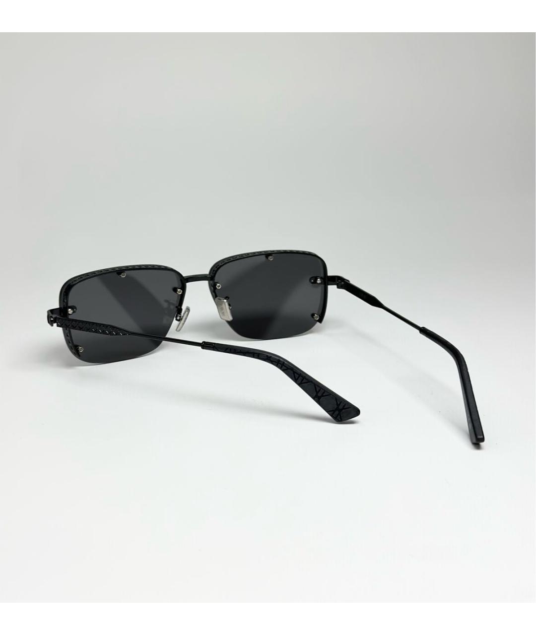 CHRISTIAN DIOR Черные металлические солнцезащитные очки, фото 4