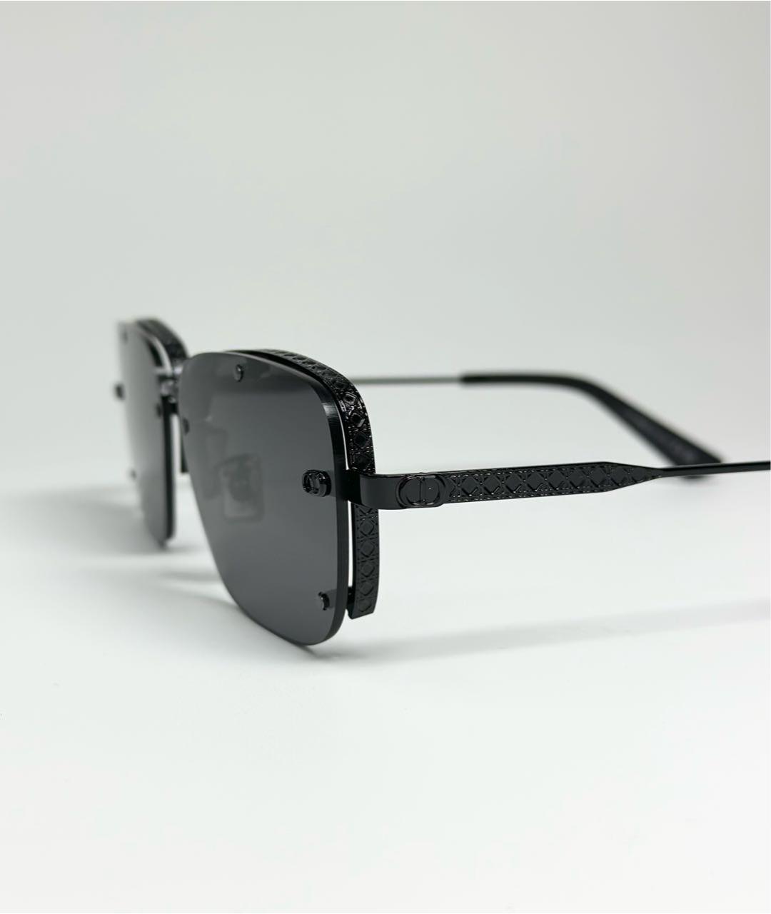 CHRISTIAN DIOR Черные металлические солнцезащитные очки, фото 3