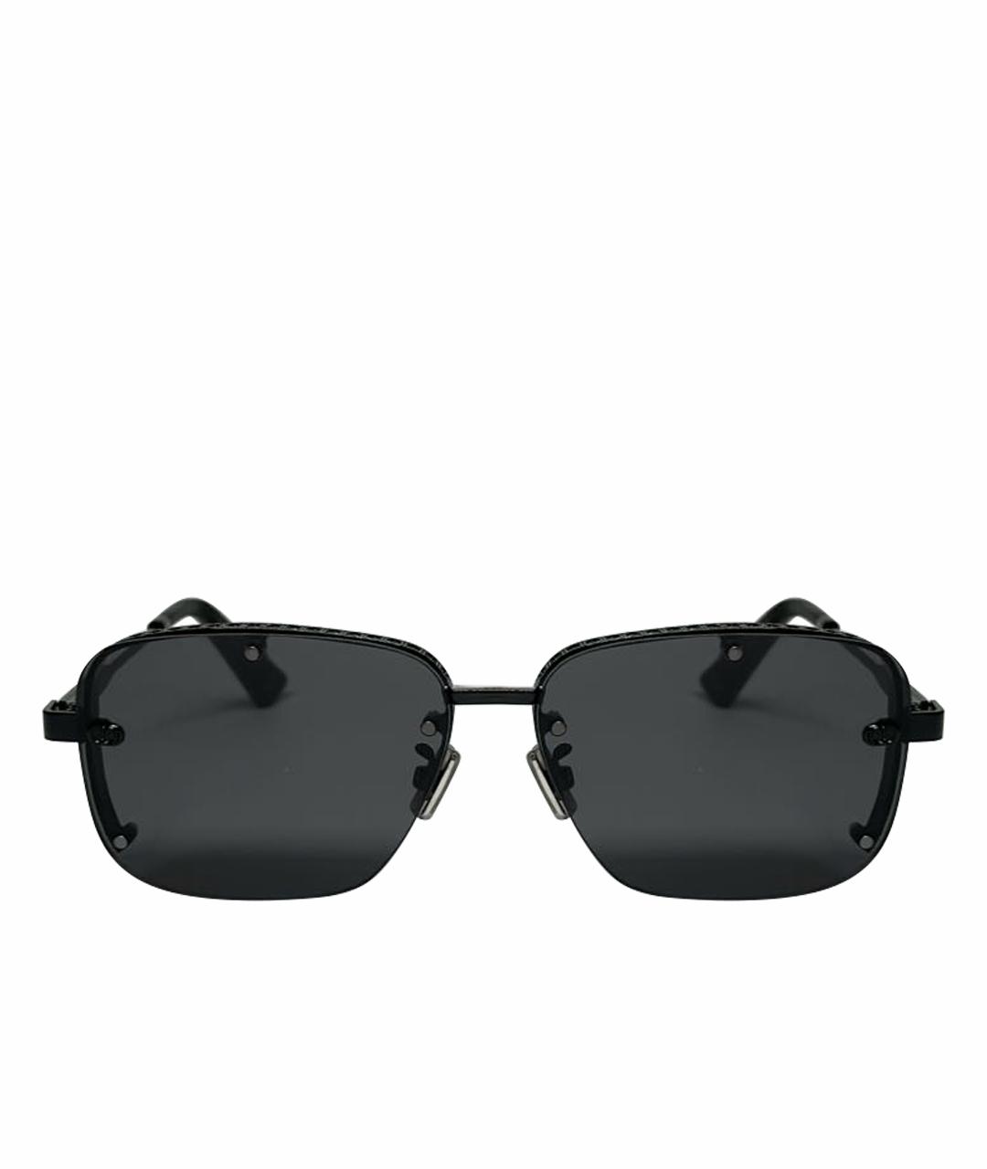 CHRISTIAN DIOR Черные металлические солнцезащитные очки, фото 1