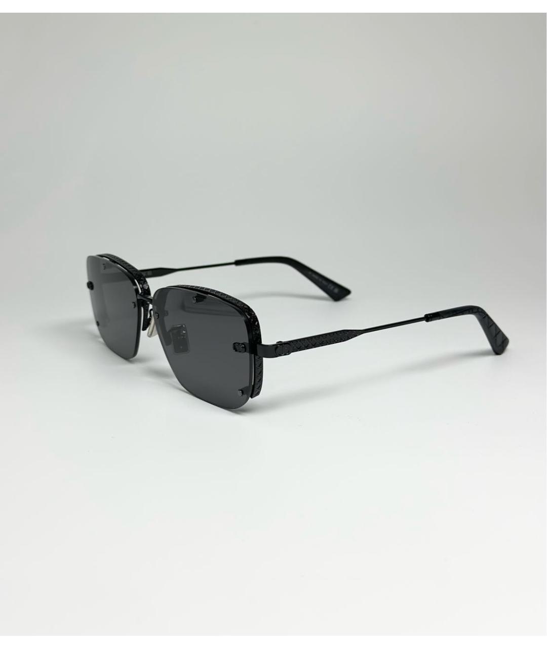 CHRISTIAN DIOR Черные металлические солнцезащитные очки, фото 2