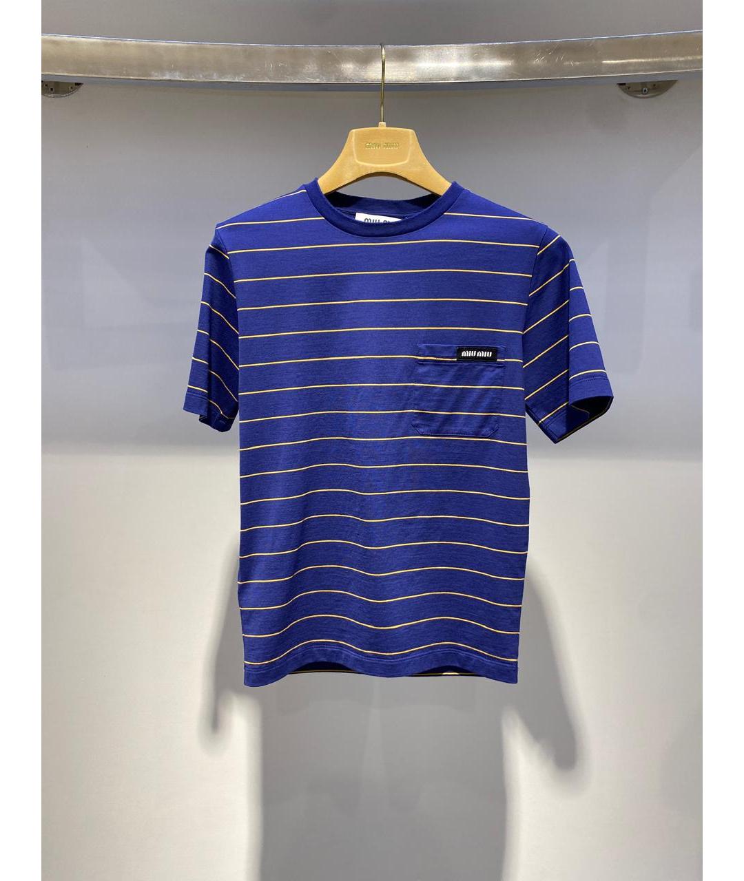 MIU MIU Синяя футболка, фото 2