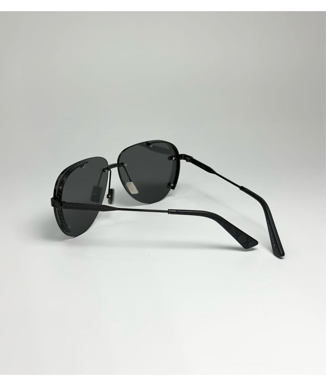 CHRISTIAN DIOR Черные металлические солнцезащитные очки, фото 3
