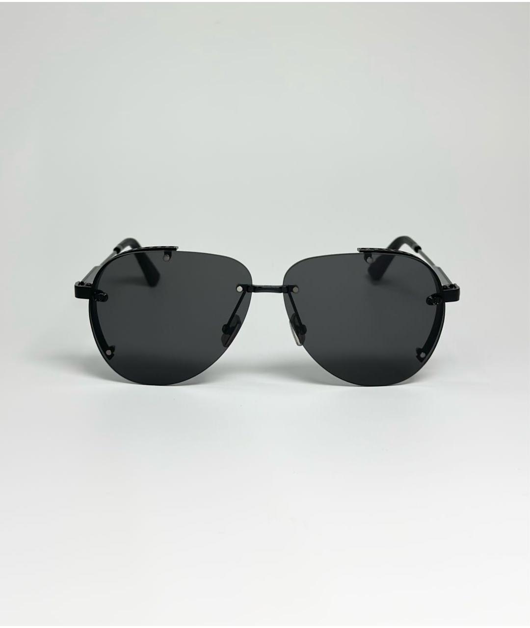 CHRISTIAN DIOR Черные металлические солнцезащитные очки, фото 4