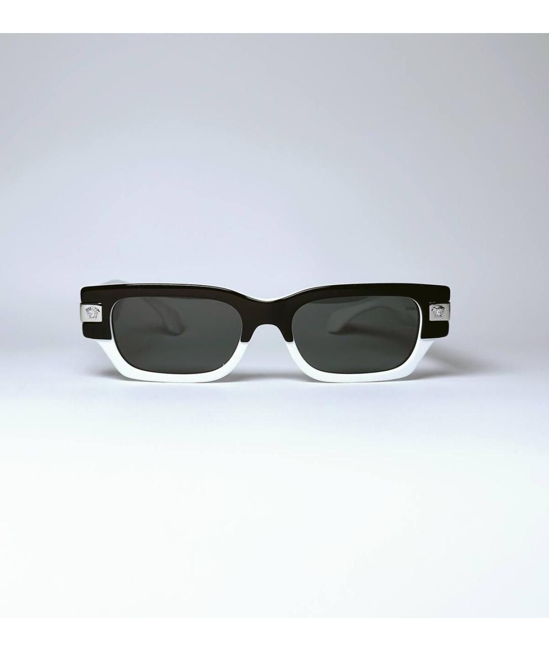 VERSACE Белые пластиковые солнцезащитные очки, фото 4