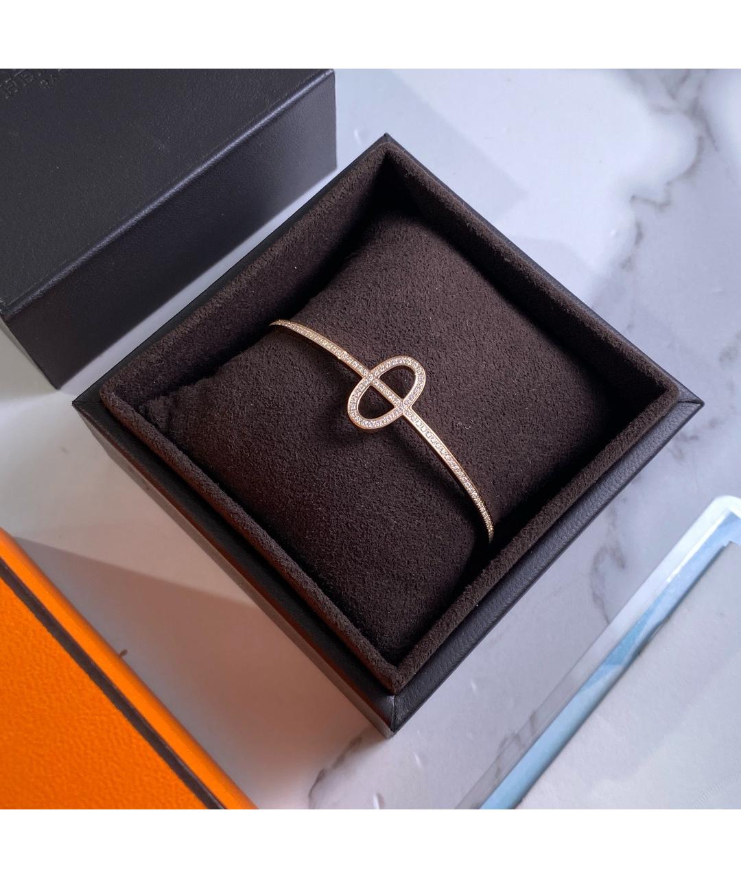 HERMES Золотой браслет из розового золота, фото 7