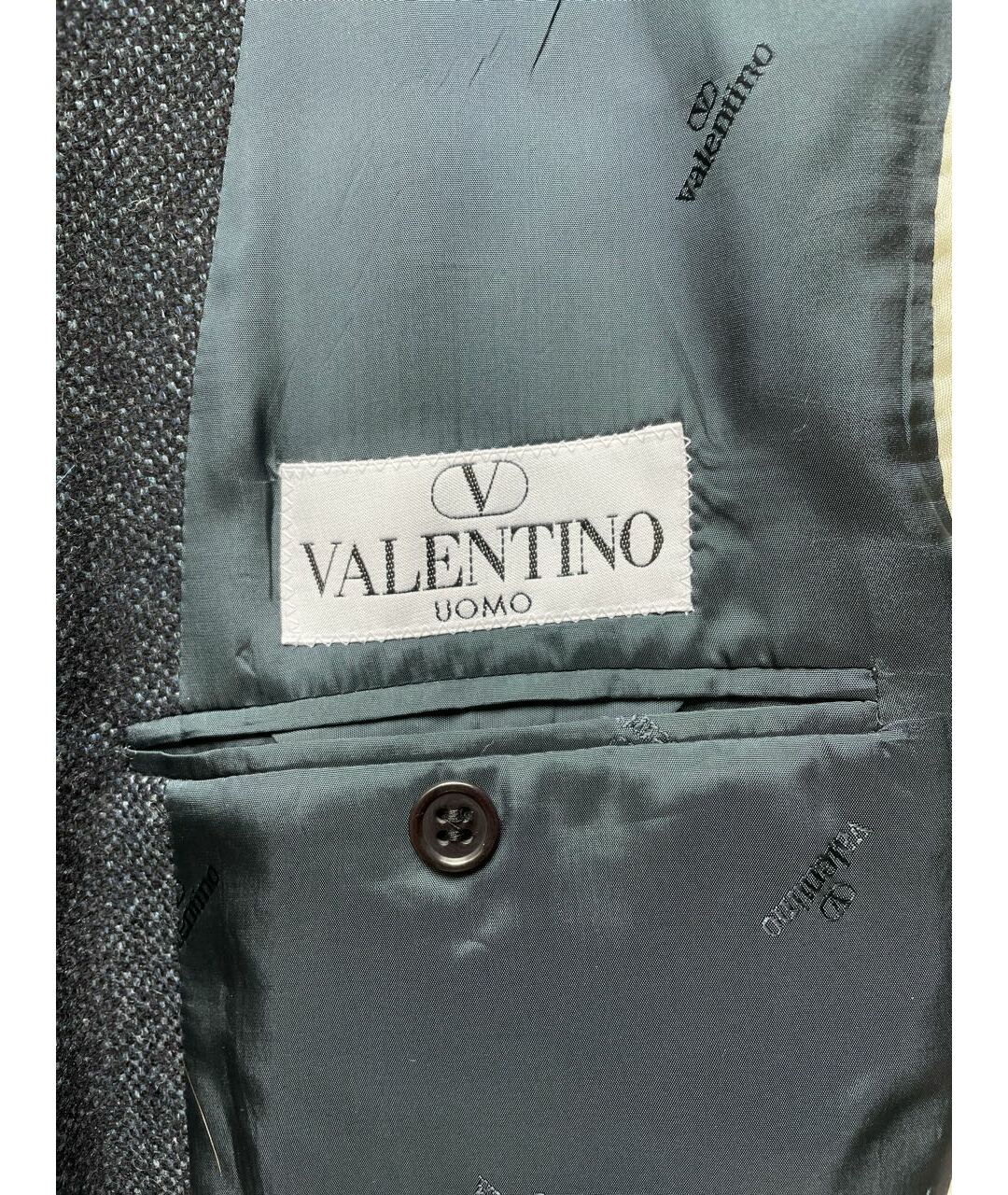 VALENTINO VINTAGE Темно-синий кашемировый пиджак, фото 5