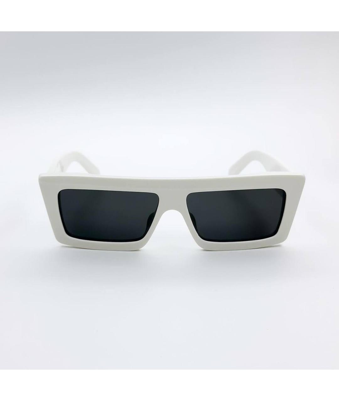 CELINE Белые пластиковые солнцезащитные очки, фото 4