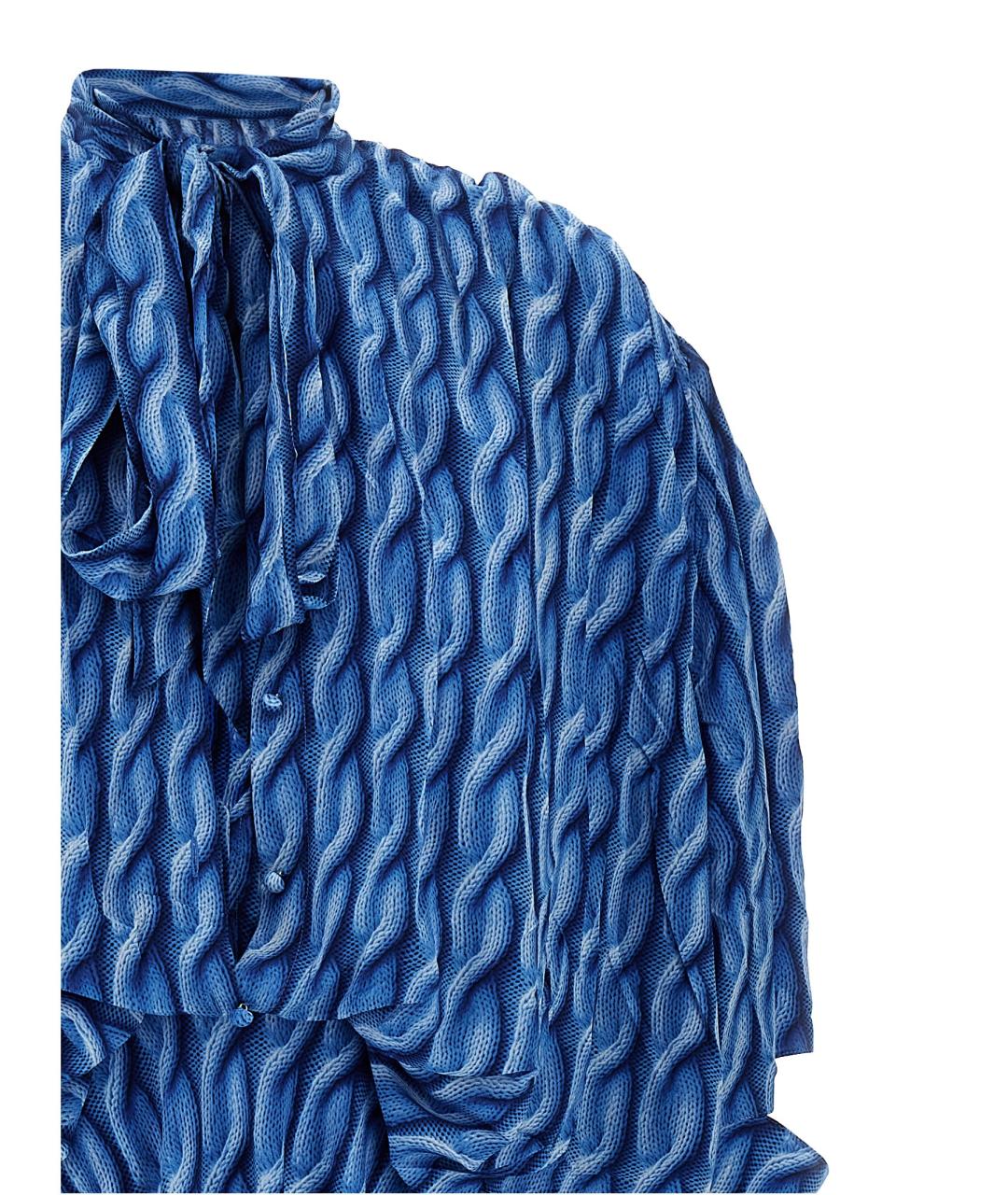 BALENCIAGA Синее повседневное платье, фото 3